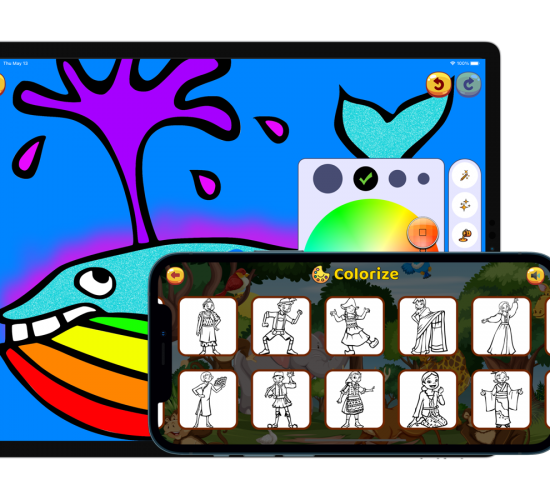 Kids Coloring Book. Draw on go